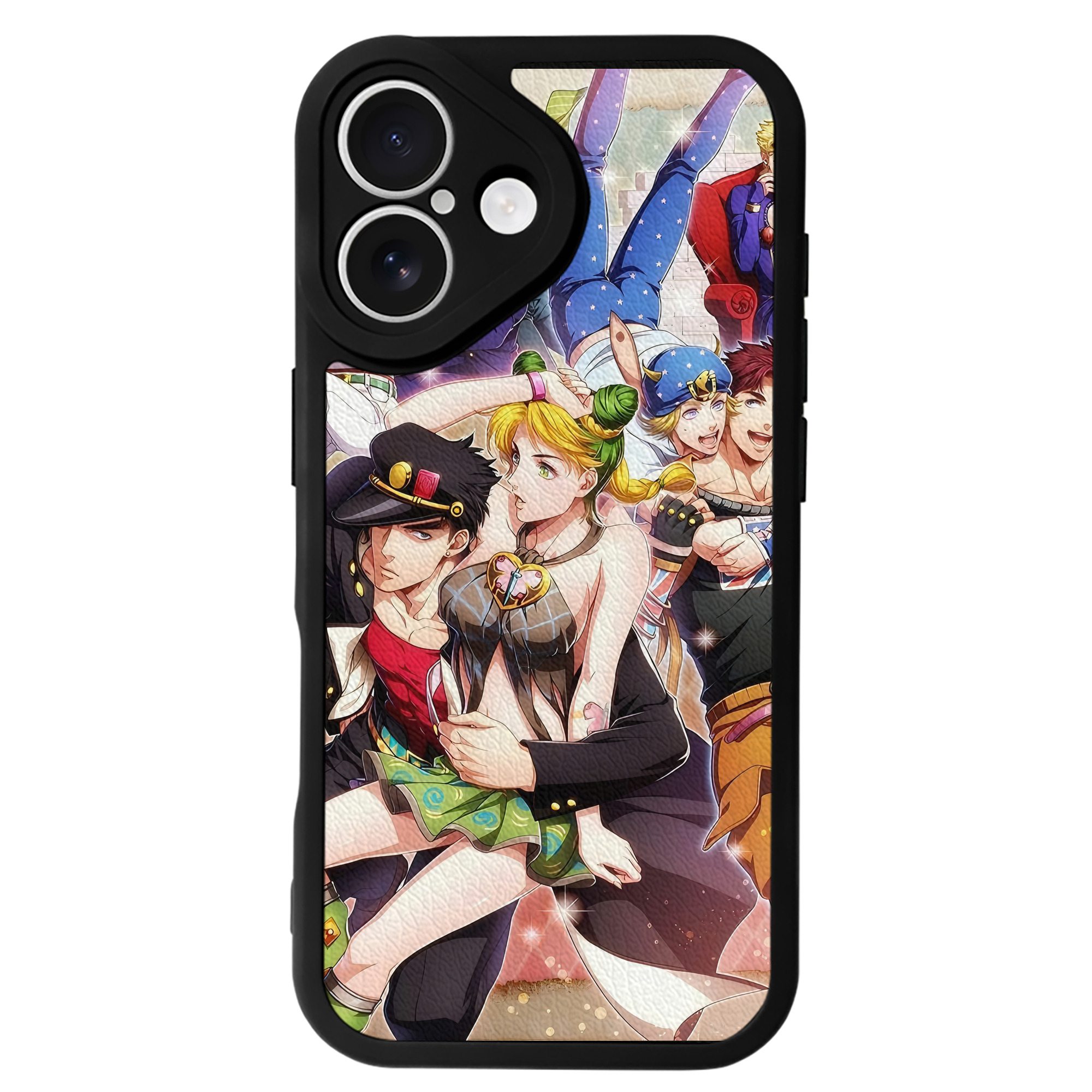 （画像用） ジョジョの奇妙な冒険 JoJo's Bizarre Adventure 【iPhone 16シリーズ対応】シリコンスマホケース（レザー調） 材質：シリコン